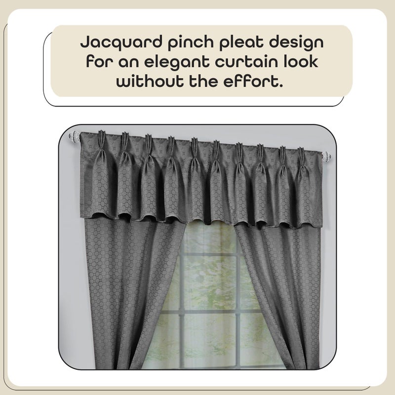 ACHIM Claire Light Filtering Window Shades, Window in a Bag â€“ Attached 6-Piece Set - 55 Inch W, 63 Inch L (Charcoal) - Polyester Curtain Drape for Kitchen, Living, Dining Room Home Decor - Image 3