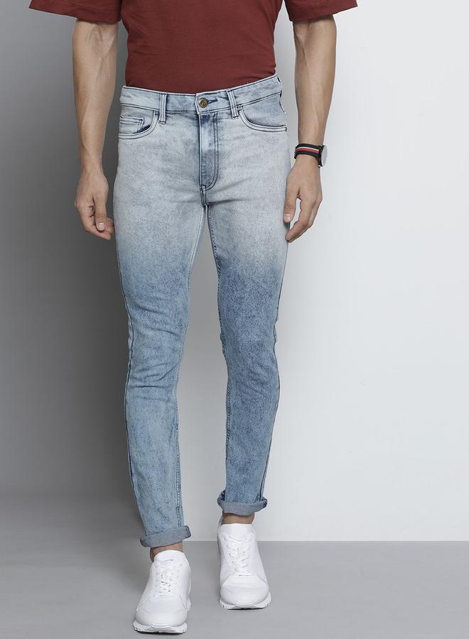 The Indian Garage Co Men Mid Rise Slim Fit Faded Jeans - Image 1