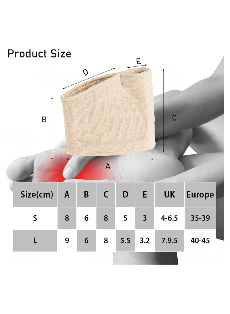 RATSAW Pads for Women and Men 1 Pair Foot Cushion Pads Ball of Foot Cushion Gel Sleeves Cushions Pad Fabric Soft Socks for Supports Feet Pain Relief L - Image 5