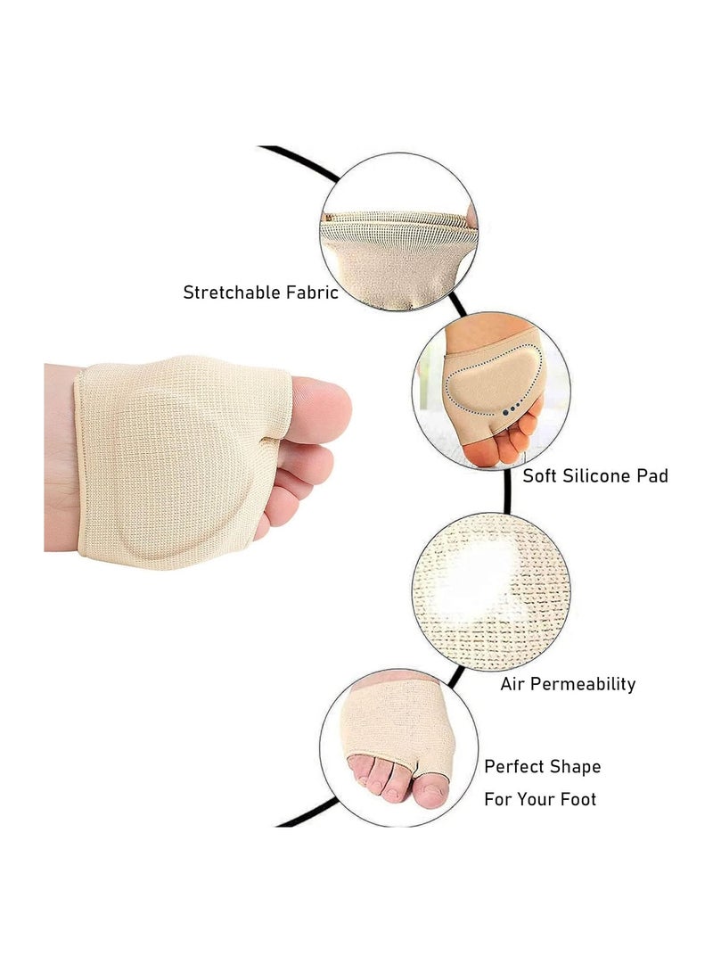 RATSAW Pads for Women and Men 1 Pair Foot Cushion Pads Ball of Foot Cushion Gel Sleeves Cushions Pad Fabric Soft Socks for Supports Feet Pain Relief L - Image 4