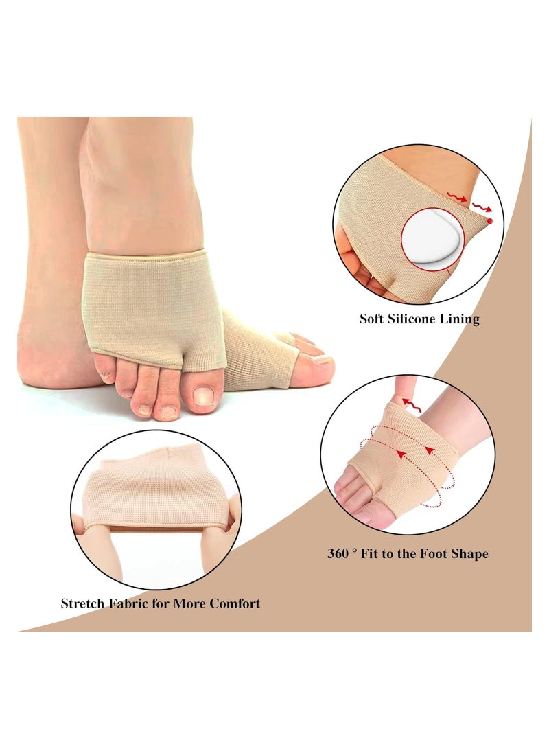 RATSAW Pads for Women and Men 1 Pair Foot Cushion Pads Ball of Foot Cushion Gel Sleeves Cushions Pad Fabric Soft Socks for Supports Feet Pain Relief L - Image 3