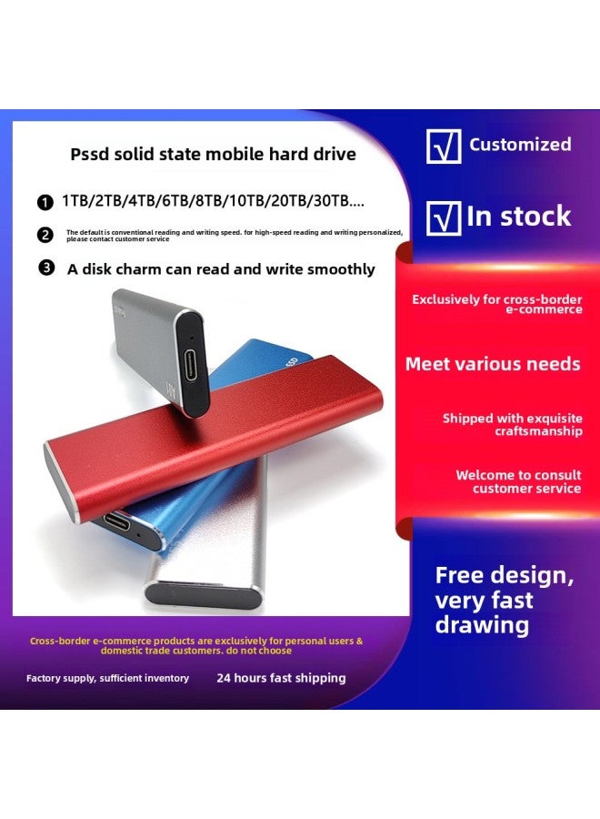 Dedicated To 8t Mobile Hard Disk 2t Solid State Hard Disk M2 Mobile Hard Disk Solid State Ssd Hard Disk Mobile 1t-Capacity:500gb (64g Upgraded Version)-Interface:USB 3.0 - Image 1
