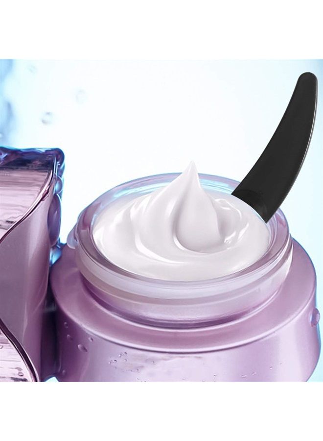 Beaupretty 50Pcs Mini Disposable Makeup Spatulas,Facial Cream Mask Spoon Cosmetic Plastic Spatulas Scoops Mask Tip Spatulas (Black) - Image 2