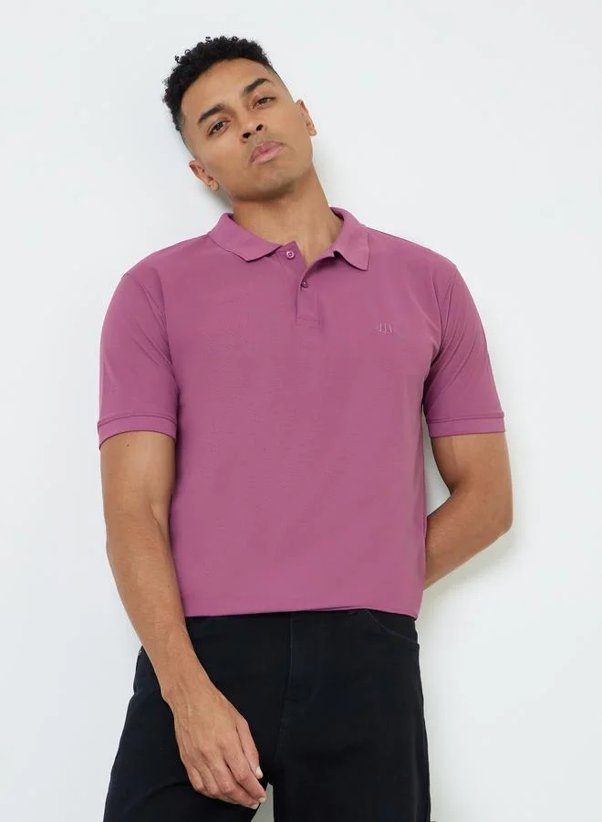 ستايلي Men Regular Fit Polo with Rib Collar