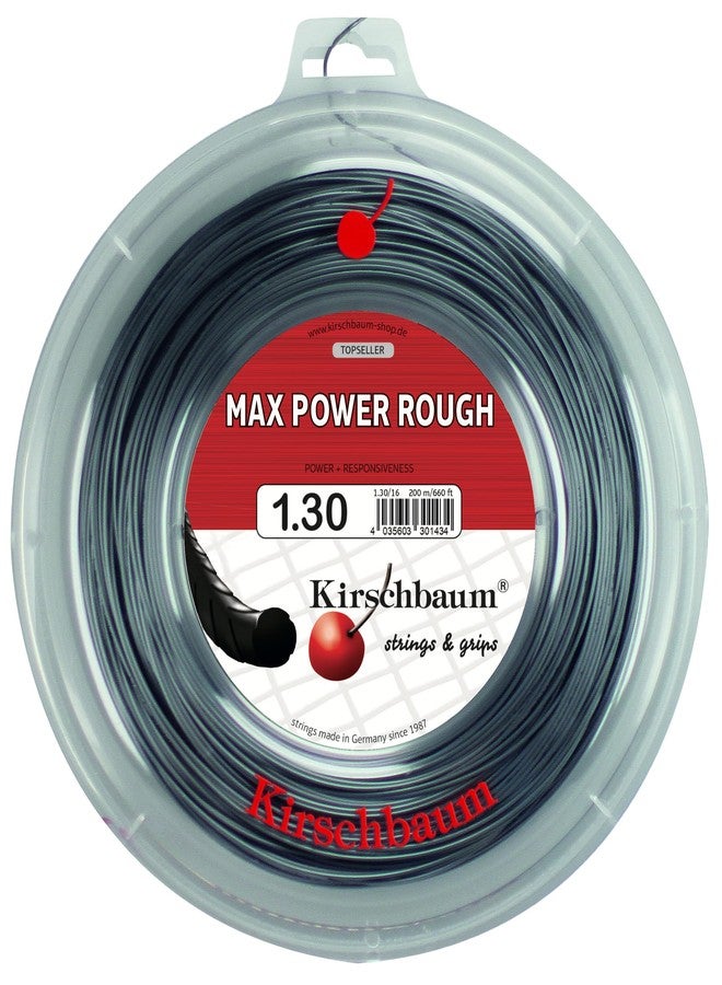 Kirschbaum Max Power Rough String Reel - Black, 1.3 mm - Image 1