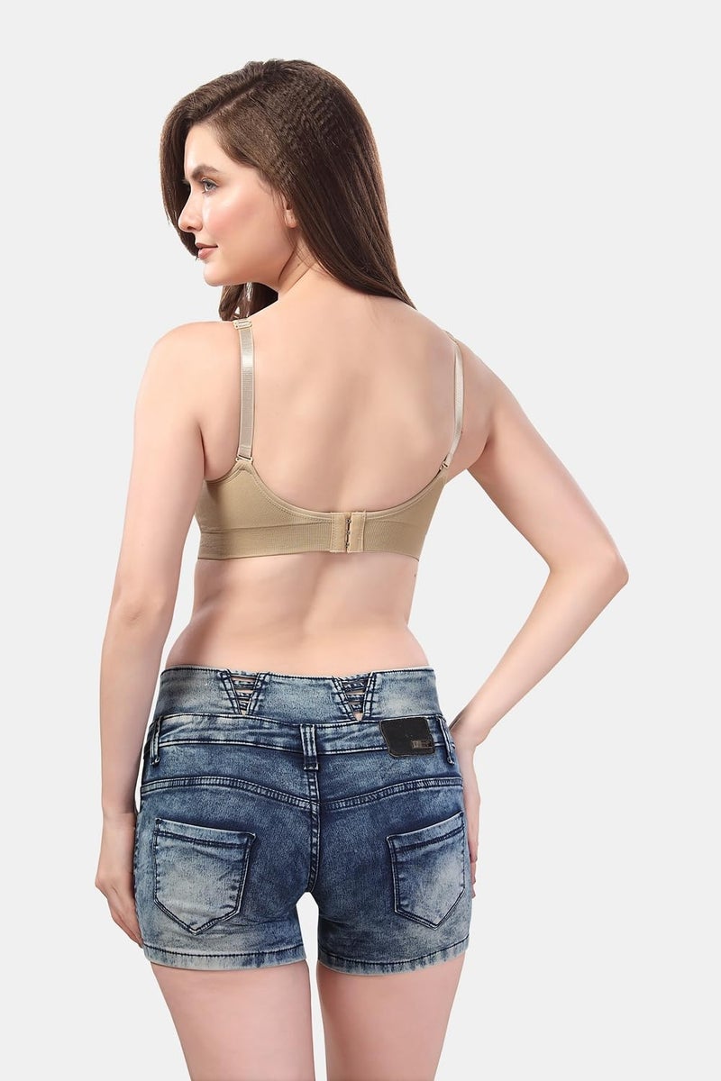 Fabme Women's Non-Wired Nursing Bra (Br0278_Skin_Large) - Image 4