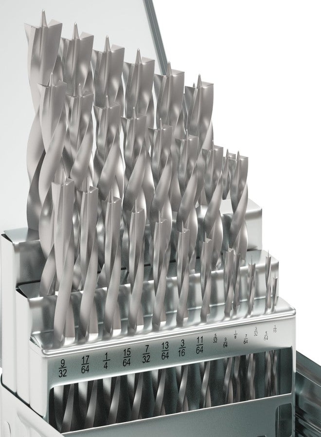 MACXCOIP Brad Point Wood Drill Bit Set, 29Pcs Drill Bit Set with Double Flutes Design for Carpenter Woodworking and All Types of Wood (1/16" - 1/2") - Image 1