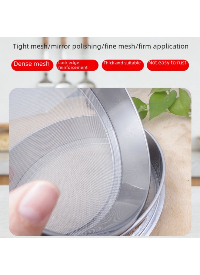 Generic - Daily Use Kitchen Utensils/flour Sifter/flour Sifter - Ideal For Baking Cooking-Specifications:30 Mesh (corn Powder Pepper Flour Cereal Powder)-Color:30cm Diameter (commonly Used At Home) (remarks When Ordering For Other Mesh Numbers) - Image 1