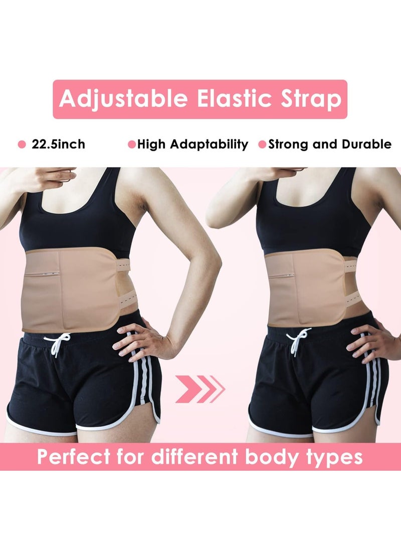 DMG TECH Castor Oil Pack Wrap,Reusable Organic Castor Oil Pack Kit for Liver Detox,Constipation and Inflammation,Adjustable Elastic Strap Viscose Cotton Machine Washable Anti Oil Leak (Khaki)  - Image 2