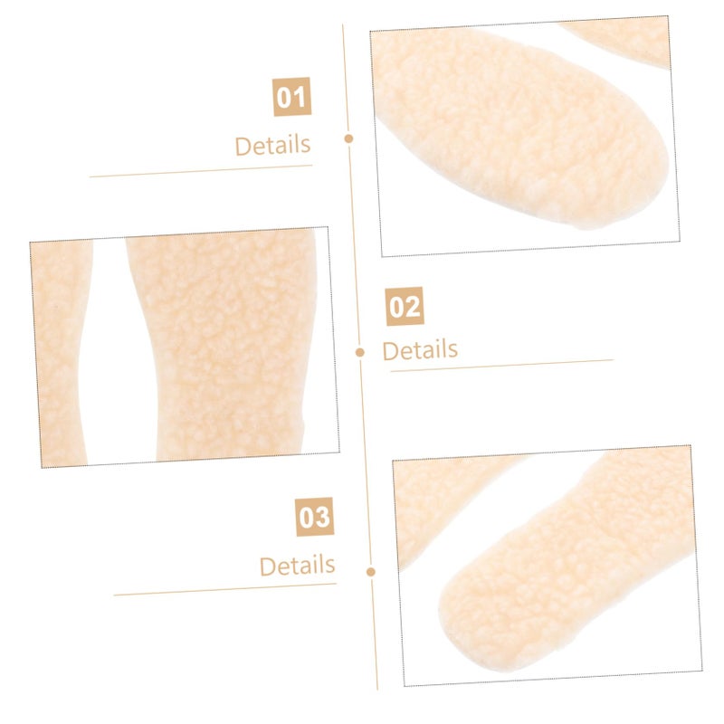 2 Pairs Imitation Lamb Hair Insoles Breathable Skid Design For Cold Weather Boys Girls - Image 5