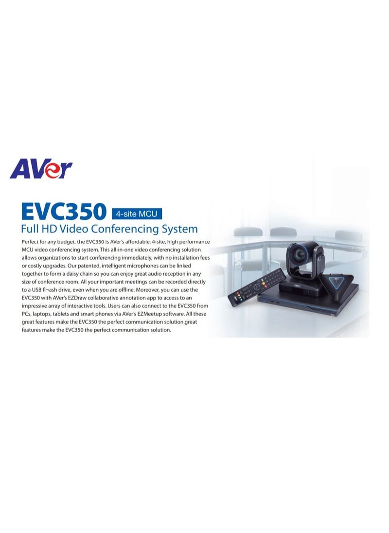 AVer EVC350 ( 4-SITE EMBEDDED ) Full HD Video Conferencing System  - Image 4