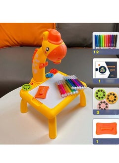 Generic Colorful Drawing  Erasable Doodle Board for kids. with Projection Lamp Educational Toys  - Image 1