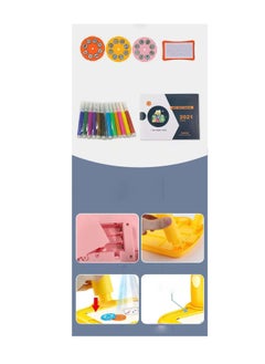 Generic Colorful Drawing  Erasable Doodle Board for kids. with Projection Lamp Educational Toys  - Image 5