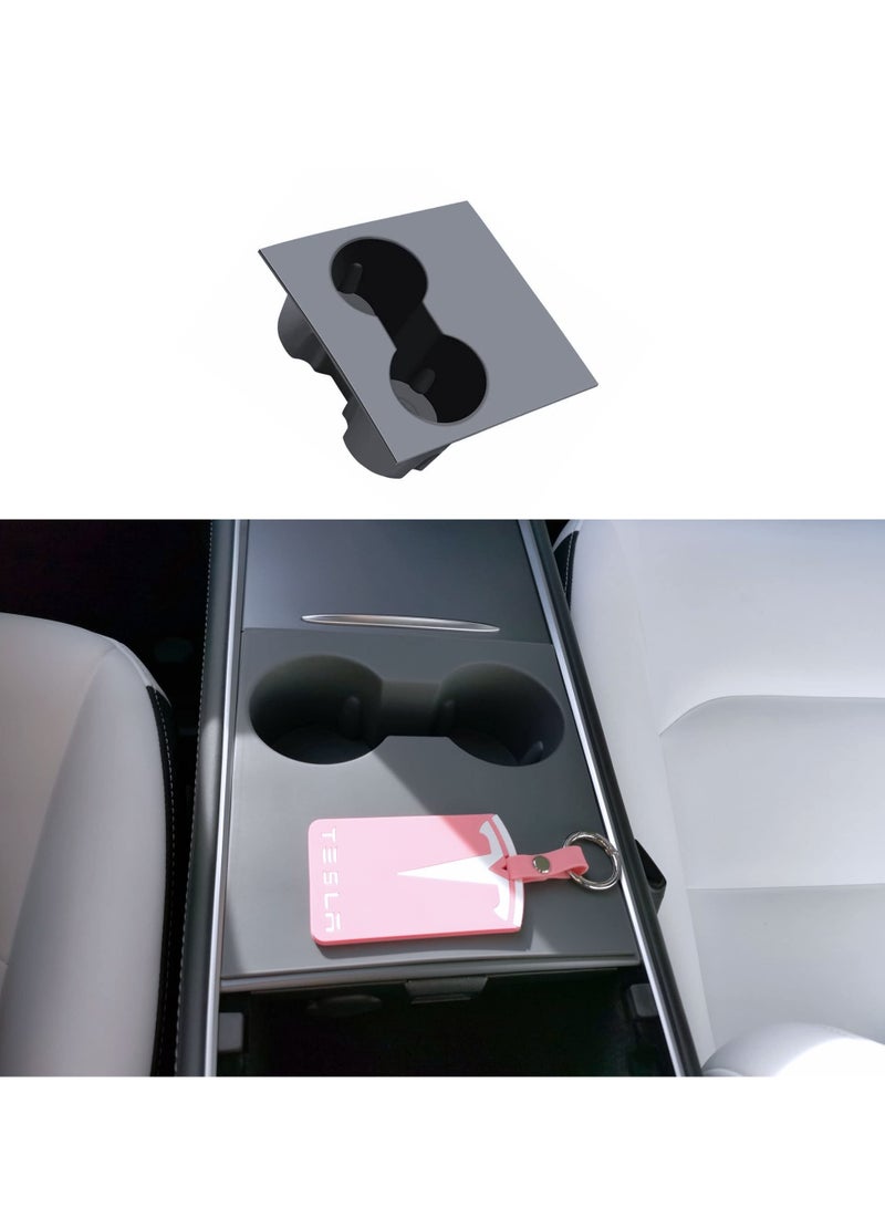 Silicone Center Console Cup Holder Cover for Tesla Model 3 and Y (2021-2023) - Essential Interior Accessory for Enhanced Style and Protection - Image 1