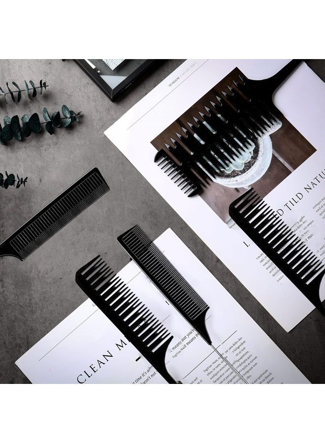 Patelai 6 Pieces Weaving Comb Dyeing Hair Comb Weaving Sectioning Foiling Comb Rat Tail Styling Hair Dyeing Combs for Foiling Balayage Hair Coloring (Assorted Styles) - Image 4
