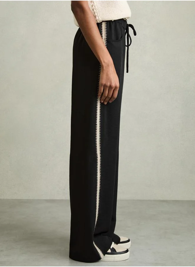 REISS Crafted Wide Leg Trouser