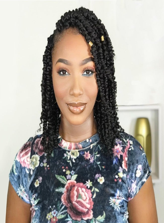 Karida Passion Twist Hair 8 Inch 8 Packs, Pre Twisted Passion Twist Crochet Hair For Black Women, Pre Looped Passion Twist Curly Crochet Hair, Short Crochet Passion Twist Hair (8 Inch (Pack of 8), 1B#) - Image 1