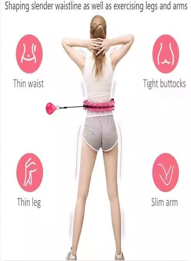 Hidak Smart Fitness Hula Hoop for Adults - Weighted, Quiet, Adjustable, Ideal for Waist Trimming,Fat Burning & Core Exercise - Image 4