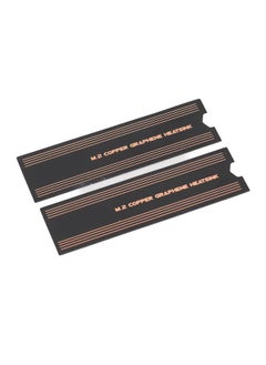 Thoraya 2pcs M.2 SSD Graphene Heatsink Dual Layer Professional NVMe Copper Graphene Heatsink for Laptop  - Image 2