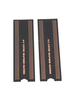 Thoraya 2pcs M.2 SSD Graphene Heatsink Dual Layer Professional NVMe Copper Graphene Heatsink for Laptop  - Image 5