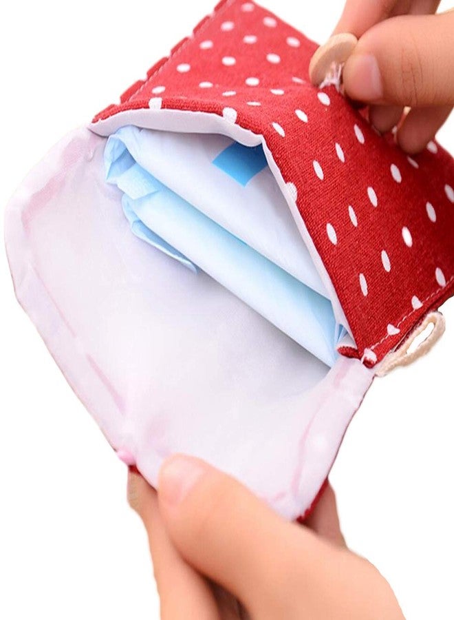Newvent Reusable Sanitary Pad Storage Pouch with Printed Dots | Home & Travel | Pack of 4 - Image 2