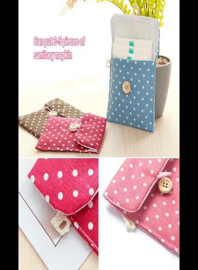 Newvent Reusable Sanitary Pad Storage Pouch with Printed Dots | Home & Travel | Pack of 4 - Image 5