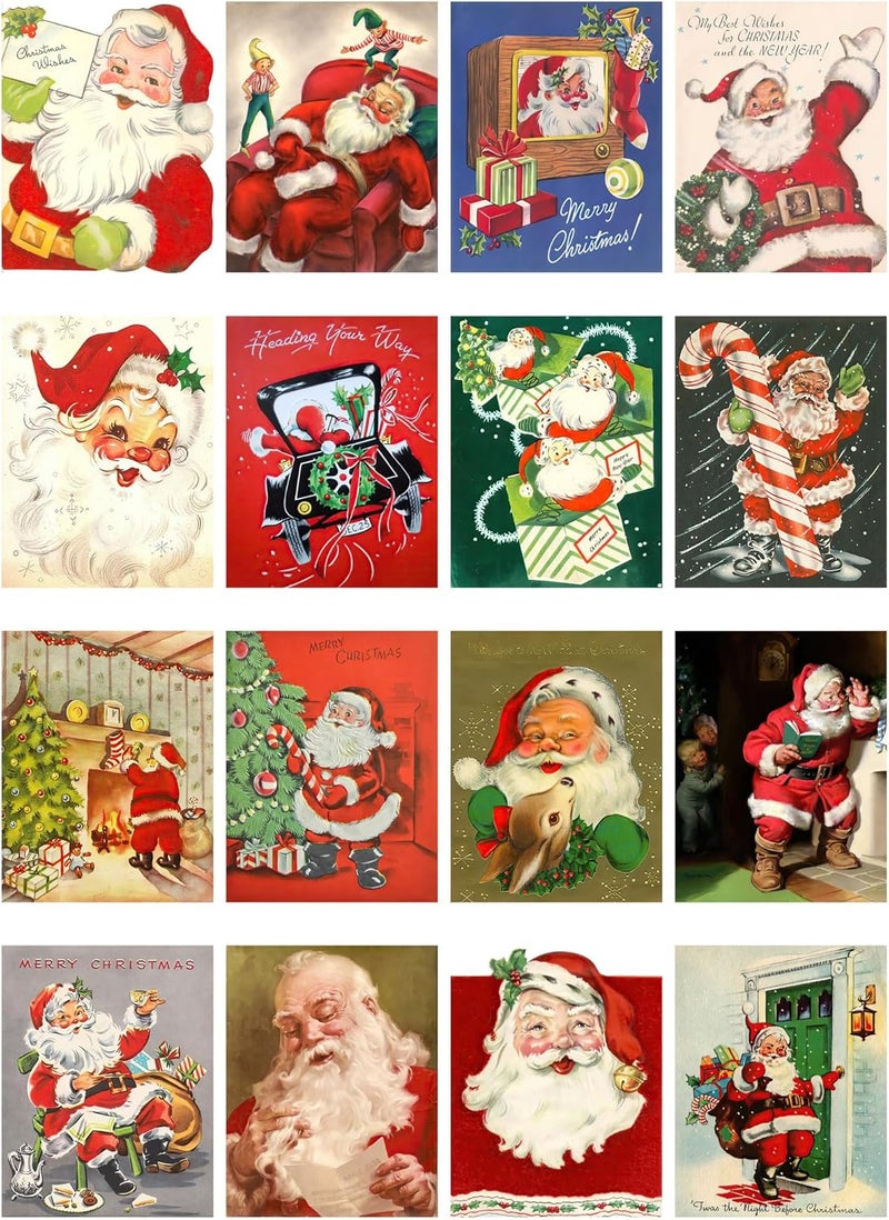 Flonz Decoupage Paper Pack (35 Sheets 6"x8") Christmas Santa Vintage Styled Christmas Pictures Cards for Decoupage, Craft and Scrapbooking - Image 2