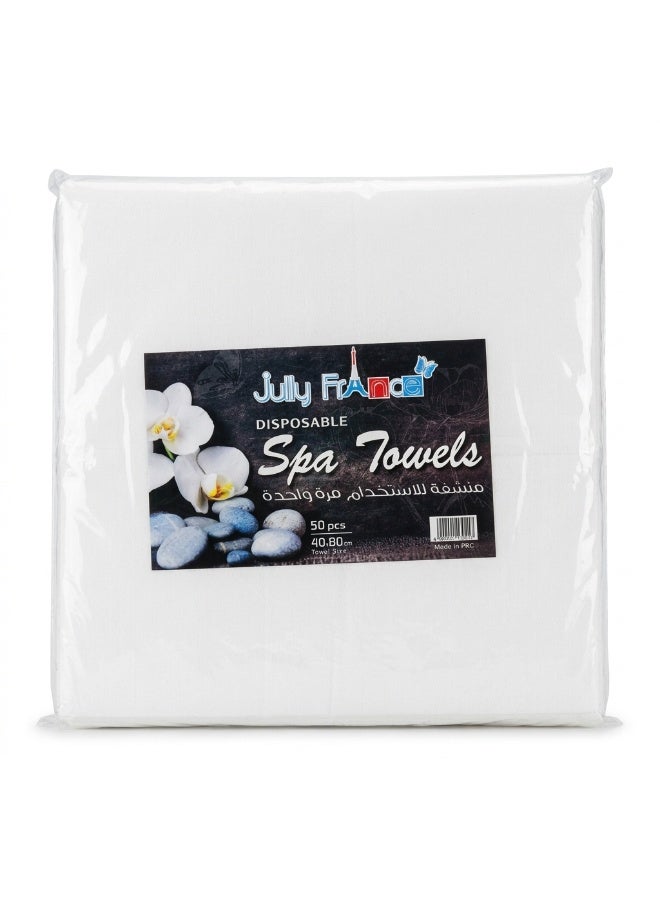 Jully France Disposable Towels 55 GSM 40×80 cm – Pack of 50 Pcs - Image 1