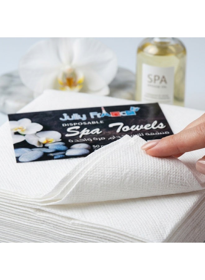 Jully France Disposable Towels 55 GSM 40×80 cm – Pack of 50 Pcs - Image 2