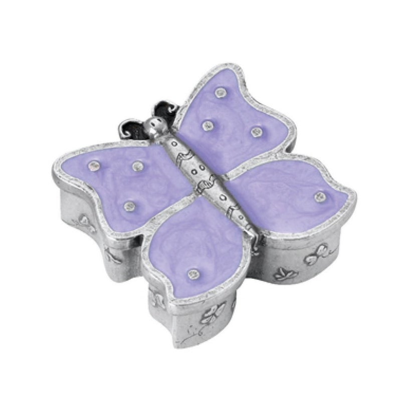 DANFORTH – Butterfly Tooth Fairy Box (Lavender) – Handcrafted Pewter Toothfairy Box For Girls, 1 3/8”, Made In USA - Image 4