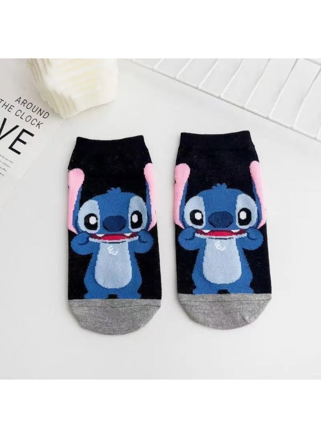 ستيتش جوارب الكاحل من القطن الخالص، 5 أزواج في كل عبوة - Image 5