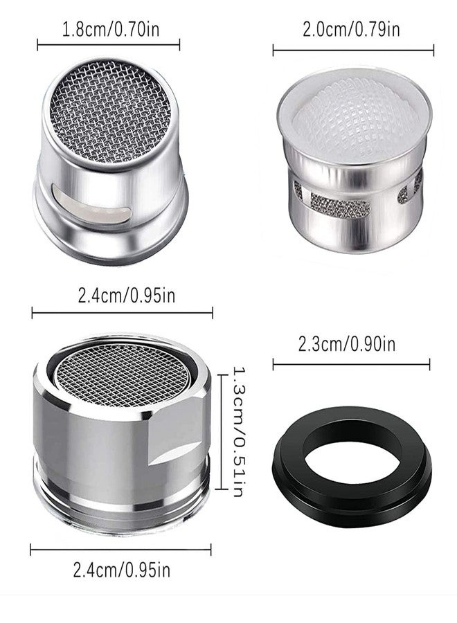 MOILINJAEY 4Pcs Faucet Aerator 4 Pack Kitchen Sink Aerator Replacement Parts With Brass Housing 15/16 Inch Male Thread Aeratorwith gasket for kitchen and bathroom - Image 2