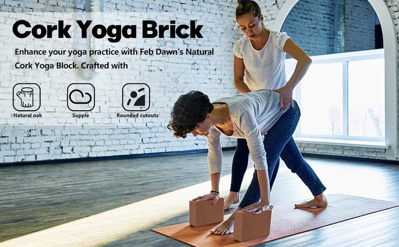 The Yogis Cork Yoga Blocks - 9"x5"x3" Extra Large Size | Non-Slip & Anti-Tilt | Lightweight, Odor-Resistant, Moisture-Proof - Image 5