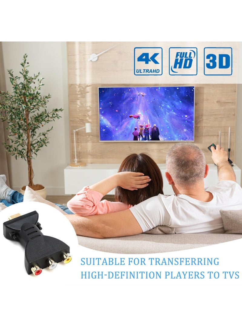 KASTWAVE - 2 pcs HDMI to AV RGB RCA Converter, HDMI to 3 RGB Adapter, Component Connector 1080P High Definition Video Audio Adapter Digital Signal Converter for TV Laptop Xbox PS2 PS3 Camera DVD - Image 1