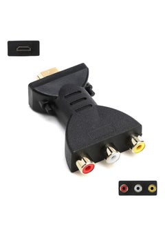 2 pcs HDMI to AV RGB RCA Converter, HDMI to 3 RGB Adapter, Component Connector 1080P High Definition Video Audio Adapter Digital Signal Converter for TV Laptop Xbox PS2 PS3 Camera DVD