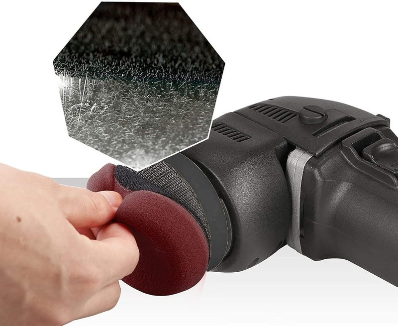 SPTA Buffer Polisher, Orbital Car Polisher 3 Inch 10mm/780W Variable Speed Orbit Dual Action Polisher Auto Detailing Tools with DA Polishing Pads+Sanding Discs+Pad Conditioning Brush+Scratch Remover - Image 4