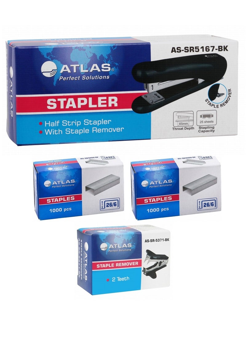 ATLAS - Desktop Stapler With Pin Remover And Two Packs Of Pins - Image 1