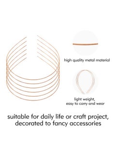 Lawie 30 Pack Bulk Golden Thin Plain Blank Copper Plated Wire Metal Headbands 1.2Mm Skinny Men'S Hair Bands Head Clasps Tiara Crown Hair Holders For Diy Crafting Headpiece Hair Accessories For Women  - Image 3