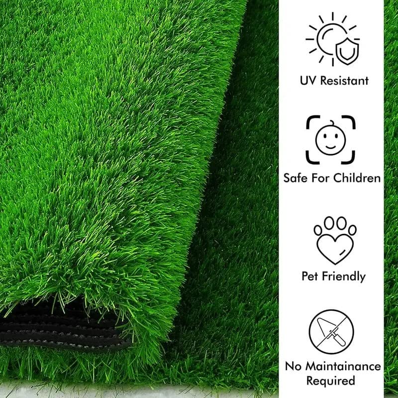 ProKart Artificial Green Grass Carpet 45mm for Balcony | Grass Mat for Balcony | Waterproof | Anti-Skid | All-Weather Home and Office Edition (Size 2X2 feet)(24x24inch) - Image 3