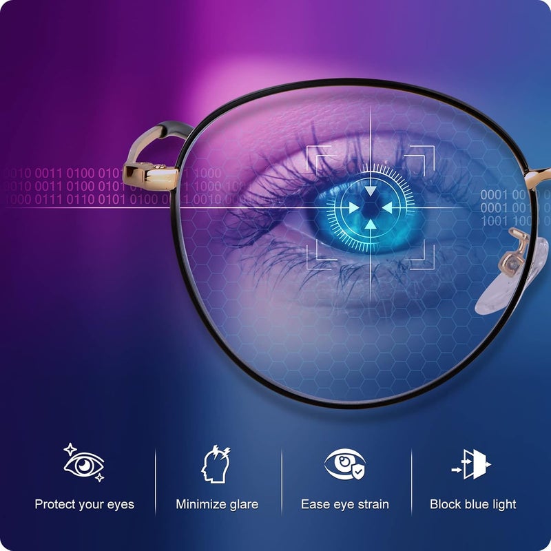 Blue Light Blocking Glasses Lightweight Computer Gaming Glasses with Blue Light Filter Eyewear for Women Men Anti TV Phone Glare Eyeglasses - Image 3
