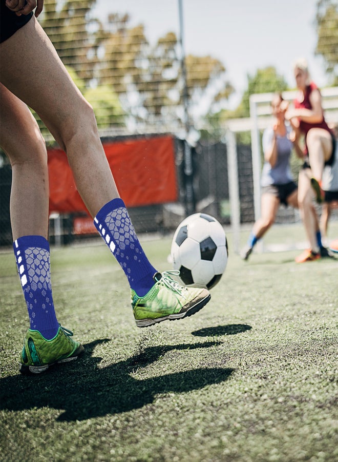 3 Pairs Non-Slip Football Socks for Men and Women Breathable Athletic Socks with Grippers for Football Basketball Yoga Running Cycling - Image 5