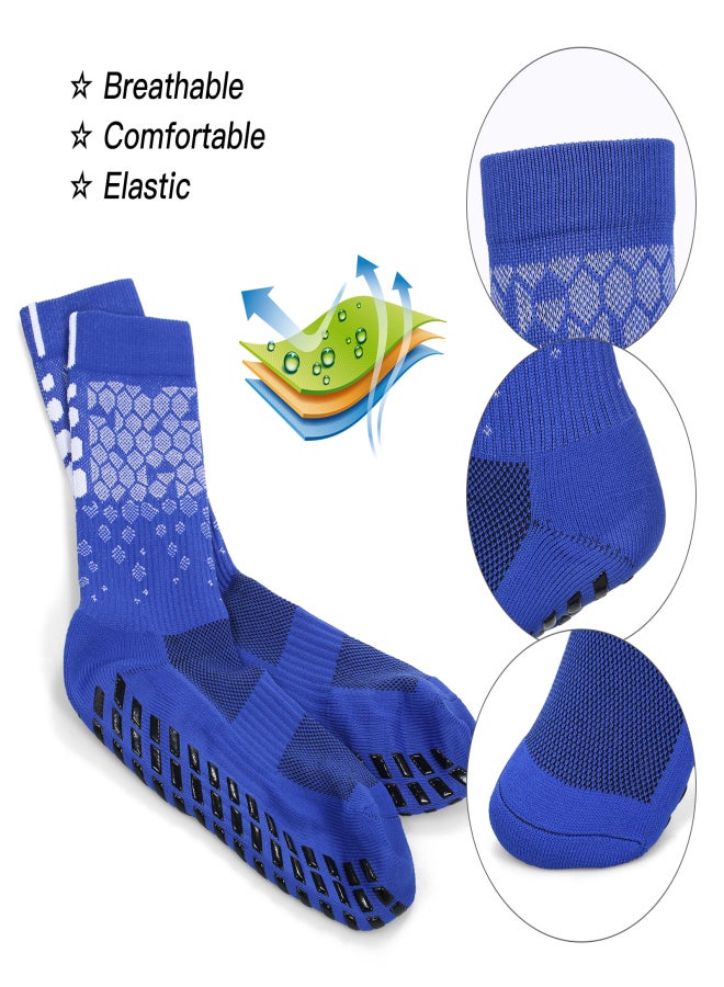 3 Pairs Non-Slip Football Socks for Men and Women Breathable Athletic Socks with Grippers for Football Basketball Yoga Running Cycling - Image 4