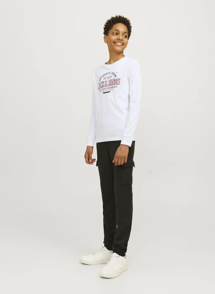 جاك وجونز جونيور Kids Slogan Crew Neck T-Shirts