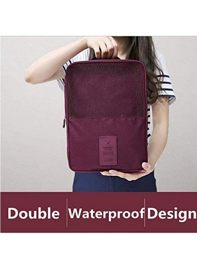 Kids Mandi Maroon Shoe Bag (Shoes.Pouch.Maroon) - Image 4