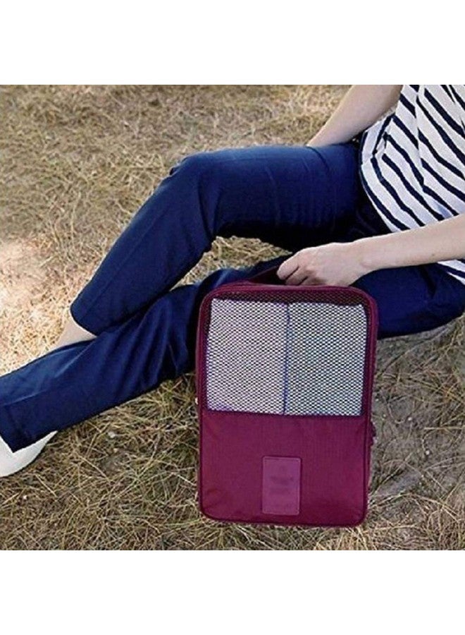 Kids Mandi Maroon Shoe Bag (Shoes.Pouch.Maroon) - Image 5
