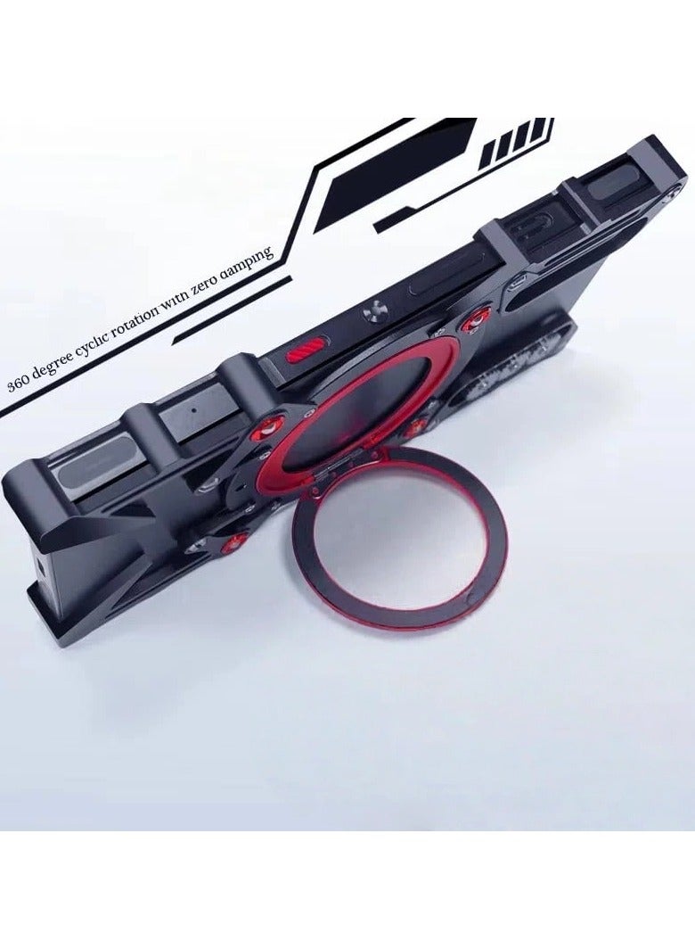 general Metal Case Compatible with ZTE Nubia Red Magic 10 Pro Plus / 10 Pro, Aluminum Alloy Phone Case with Ring Stand, Mechanical Skeletonized Hollow Bezel-less Protective Cover - Image 5