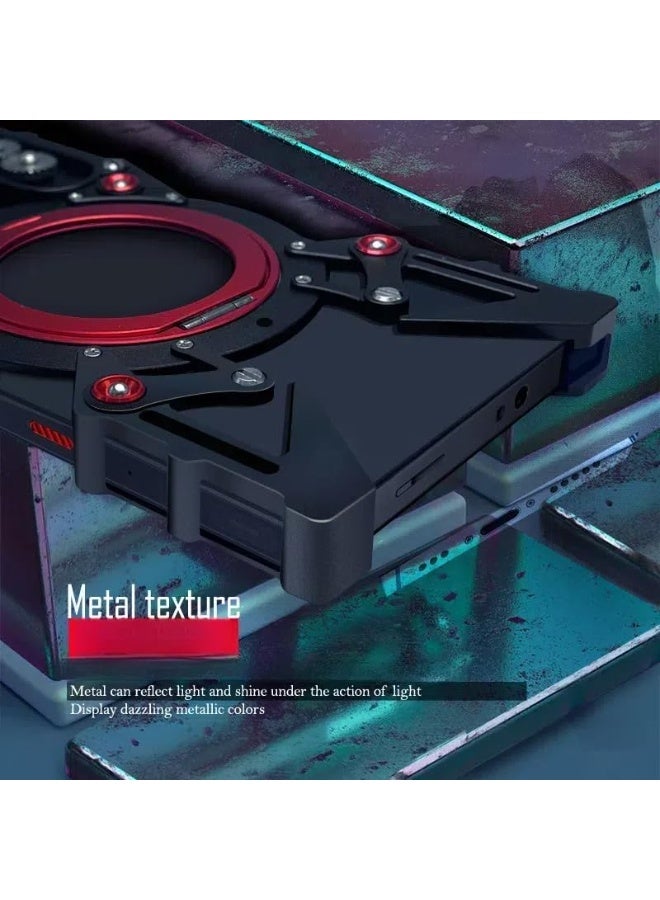 general Metal Case Compatible with ZTE Nubia Red Magic 10 Pro Plus / 10 Pro, Aluminum Alloy Phone Case with Ring Stand, Mechanical Skeletonized Hollow Bezel-less Protective Cover - Image 2