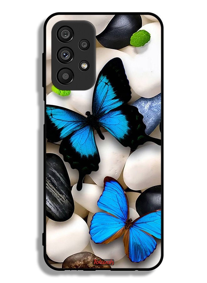 Tolwak Samsung Galaxy A23 5G Protective Case Cover Butterflies On Stones - Image 1