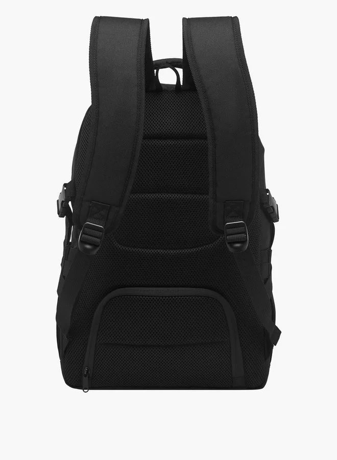 Lee Cooper Boys Panelled School Backpack with Zip Closure and Adjustable Strap - 32x14x46 cm