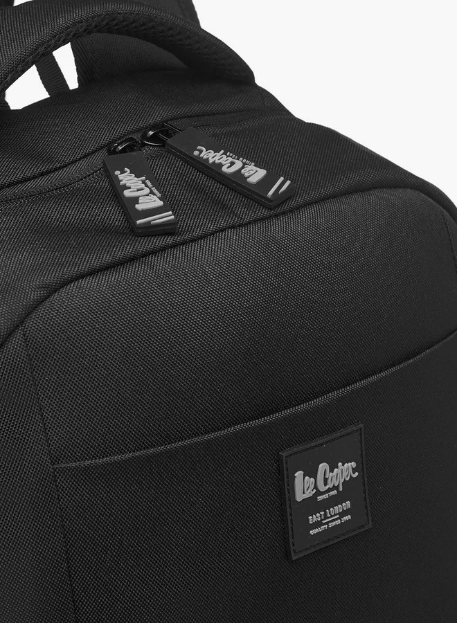 Lee Cooper Boys Panelled School Backpack with Zip Closure and Adjustable Strap - 32x14x46 cm